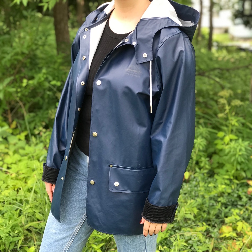 Blue Grundens Raincoat